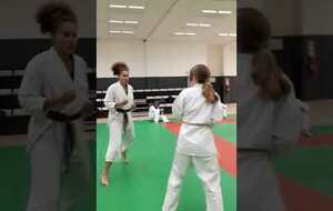 application sous forme randori: attaque mae geri